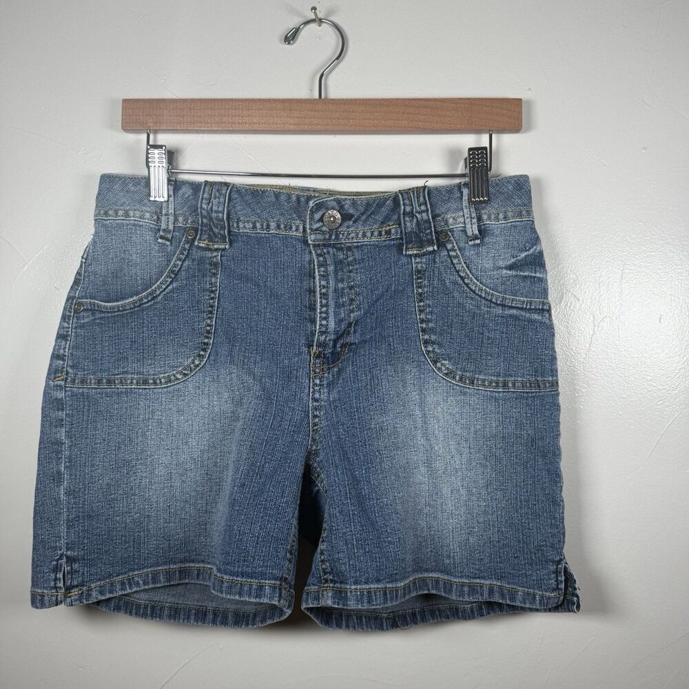 Cato Jean Shorts Women's Size 8 Flap Button Back Pockets